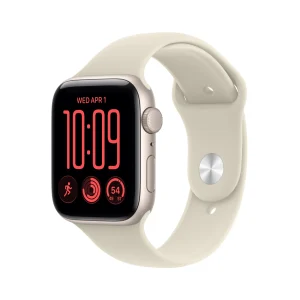 Apple Watch SE 3 GPS, caixa em alumínio luz das estrelas de 44 mm com Bracelete desportiva areia - S/M