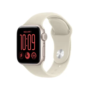 Apple Watch SE 3 GPS + Cellular, caixa em alumínio luz das estrelas de 40 mm com Bracelete desportiva areia - S/M