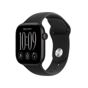 Apple Watch Series 12 GPS + Cellular, caixa em alumínio preto de 42 mm com Bracelete desportiva preta - S/M