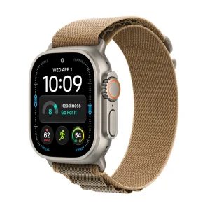 Apple Watch Ultra 4 GPS + Cellular, Caixa em titânio natural de 49 mm com Loop Alpine deserto - M
