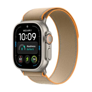 Apple Watch Ultra 4 GPS + Cellular, Caixa em titânio natural de 49 mm com Loop Trail areia ‑ M/L