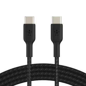 Cabo Belkin USB-C to USB-C 2.0 , Braided, 1M, Preto