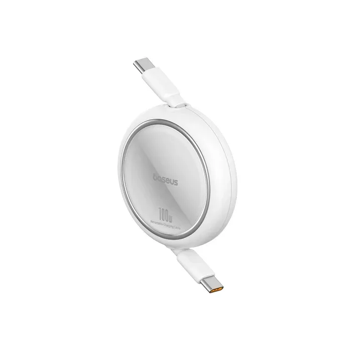 Cabo retrátil Baseus Free2Draw Mini USB-C – USB-C 100W 1m Moon White - Image 2
