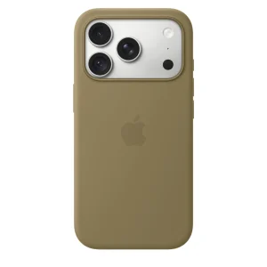 Capa em silicone com MagSafe para iPhone 18 Pro – Azeitona