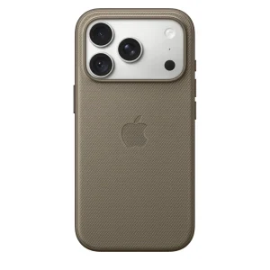 Capa em tecido TechWoven com MagSafe para iPhone 18 Pro – Castanho‑toupeira
