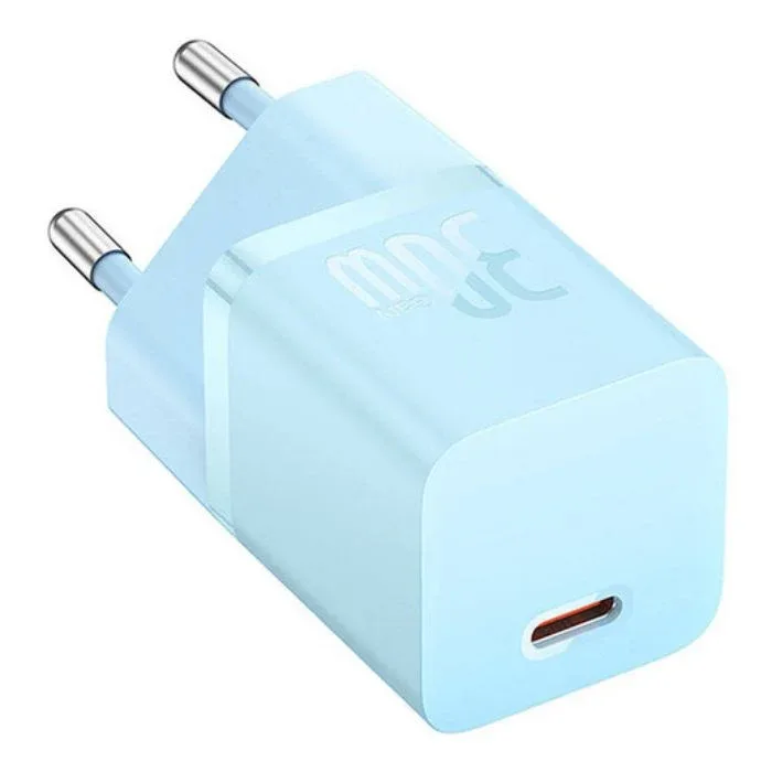 Carregador de Tomada Baseus Type-C GaN5 1C Fast Charge (Mini) 30W Azul - Image 2