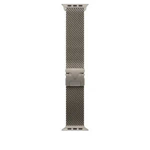 Loop milanesa em titânio natural de 49 mm - L