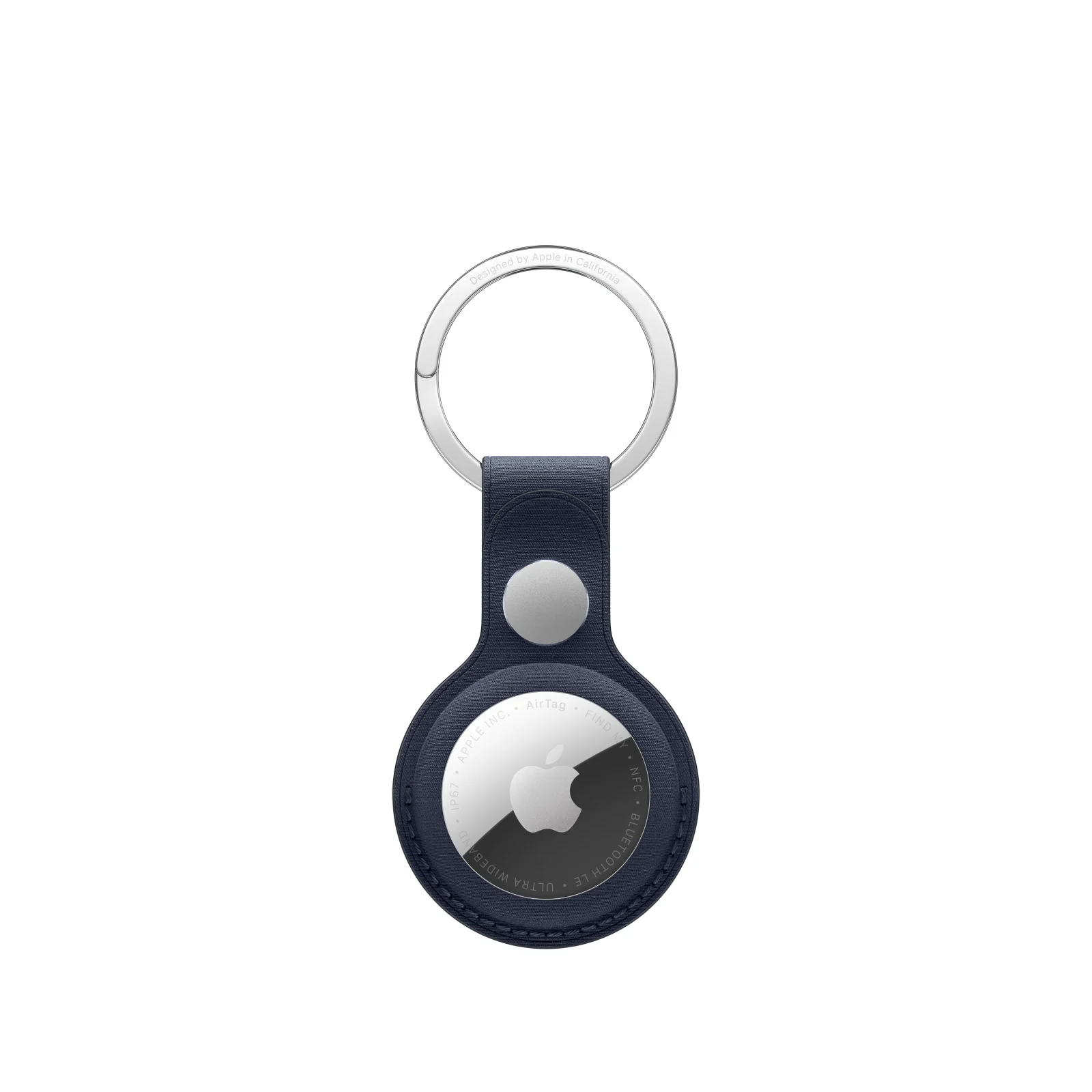 Porta‑chaves em tecido FineWoven para AirTag - Azul navy