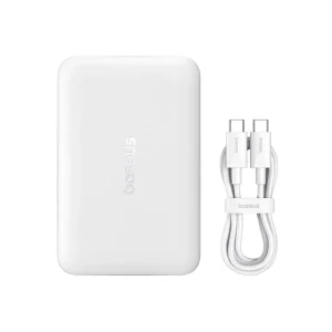 Powerbank Baseus Magnético Enerfill 10000mAh 30W USB-C Branco